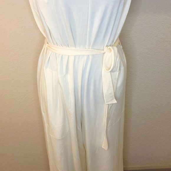 Max Studio French Terry Waist-Tie Jumpsuit - Picture 12 of 16